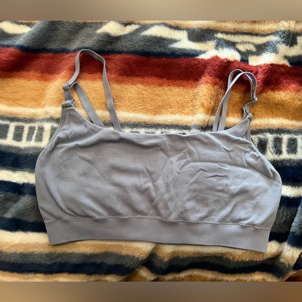 MOMANDA Ribbed Scoop Nursing Bralette